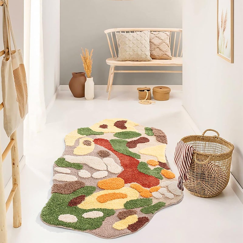 UKELER Soft Shag Rug for Girls Cute Moss Home Decor Non Slip Washable Area Runner Rugs for Bedroom Bedside Laundry Room Playroom 59''x31.5'' - Image 4